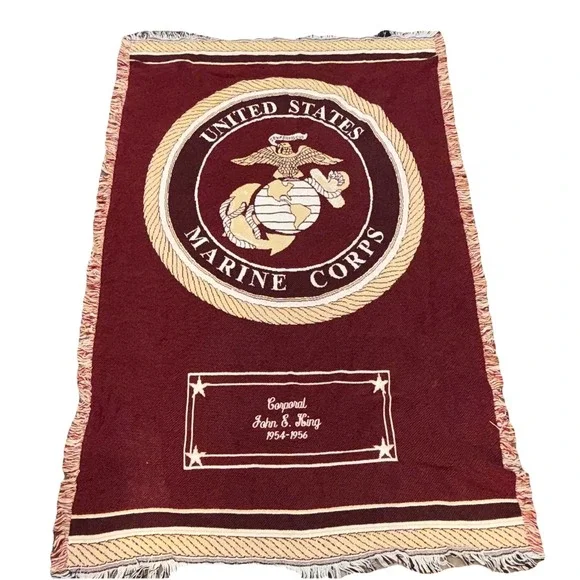 US Marine Corp Tapestry Blanket Personalized Honoring‎ Corporal 67x44