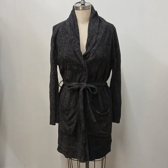 Barefoot Dream Cozy Chic Lite Grey Soft Bathrobe Unisex Size 2