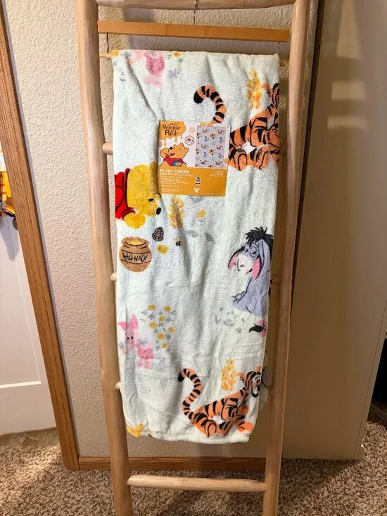 Disney Winnie the Pooh 100 Years Tigger Eeyore Piglet Throw Blanket 50x70 NWT