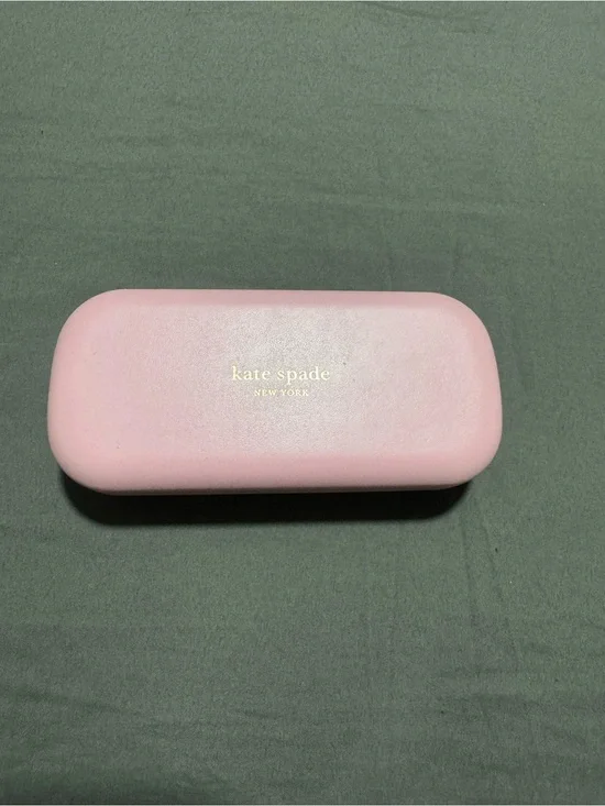 kate spade Pink Hard Shell Eyewear Case with Gold Logo