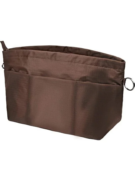 Versatile Tote Handbag Organizer Insert with Zipper Closure, 11 Pockets