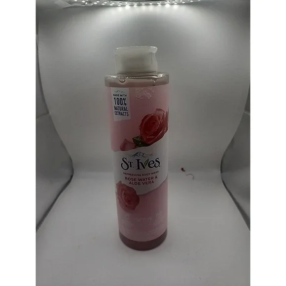 NEW ST. IVES ROSE WATER AND ALOE VERA BODY WASH 22 FL OZ