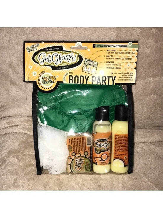 Sweet whip glow in the dark Body Party Bath Set - Green melon scented New