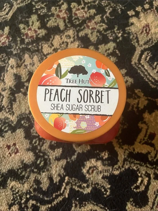 Tree Hut Peach Sorbet Shea Sugar Scrub - Orange