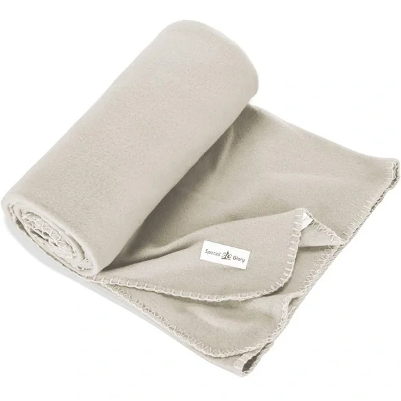 Soft Beige Throw Blanket