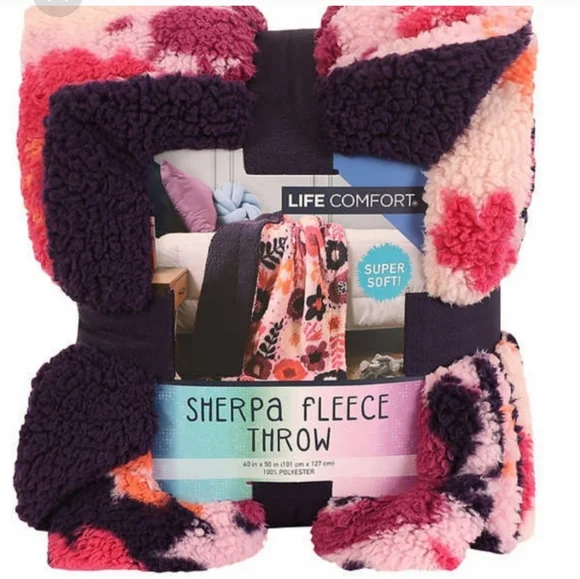 Life Comfort Kid’s Ultimate Sherpa Fleece throw new