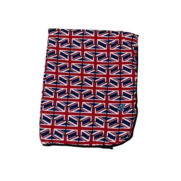 Kickee Pants Union Jack British Flag Baby Blanket Red White Blue Print
