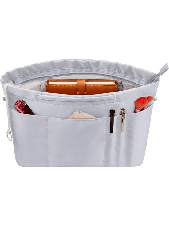 Tote Handbag Organizer with Zipper - 14 Pocket Purse Insert for Women