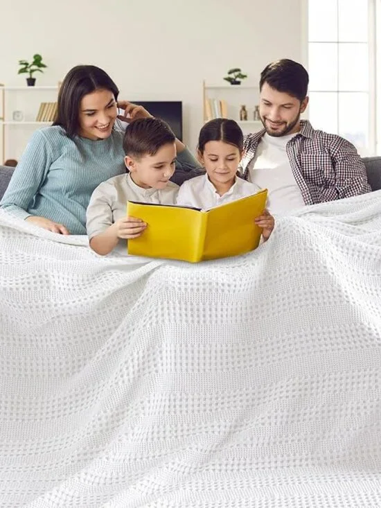 PHF Cooling Waffle Blanket California King Size