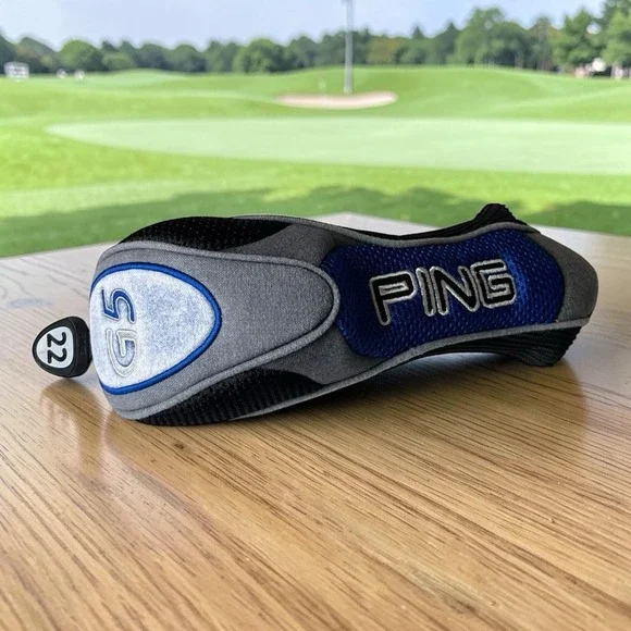 Ping G5 Hybrid Rescue 22° Golf Club  Headcover Head Cover Blue Gray Black