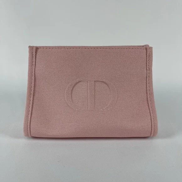 Dior Beauté Cosmetic Makeup Bag Pouch Pink Mesh Designer Luxury Pastel