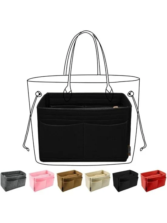 Versatile Felt Purse Organizer Insert with 5 Sizes - Handbag Dividers for Easy