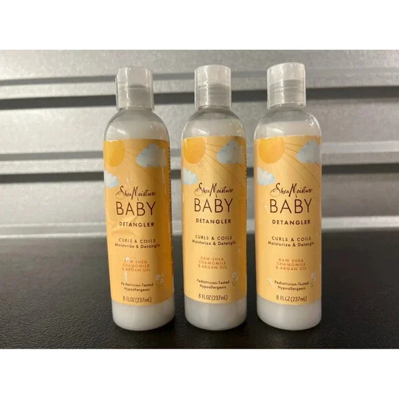 3x Shea Moisture Baby Detangler Curls Coils 8oz Nourishing & Moisturizing