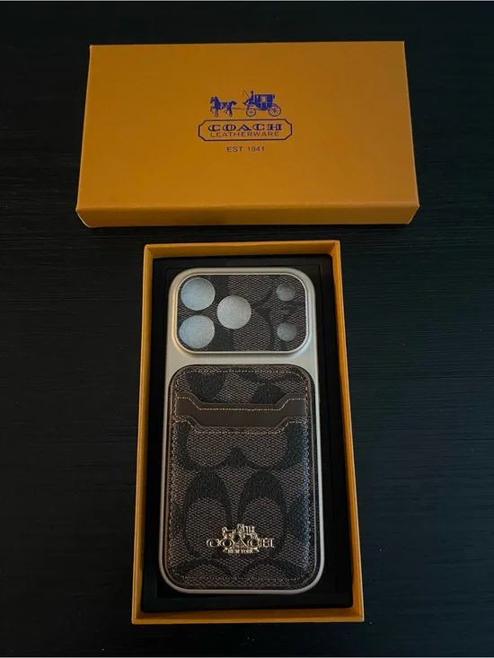 iPhone 17 pro Coach 2 slot Card Holder phone case
