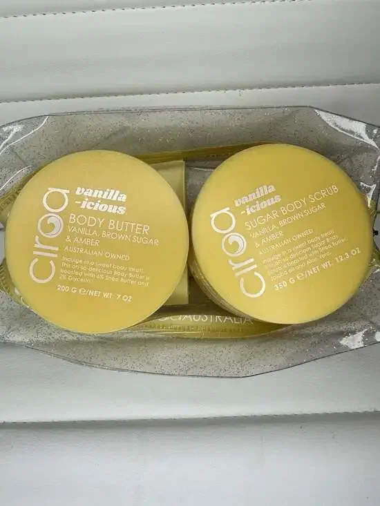 Ciroa Australia Vanilla-icious Body Butter and Sugar Body Scrub Gift Set