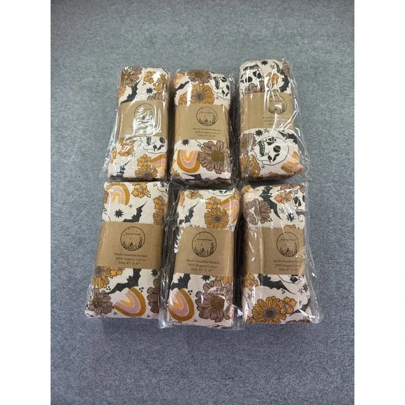 Wholesale Lot Fall Halloween Muslin Swaddle Blanket 47