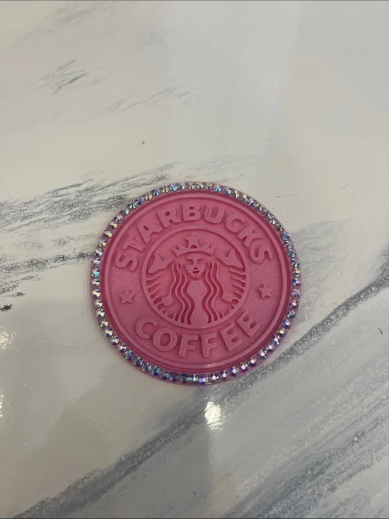 NWOT Starbucks Pink Logo Bling Coaster