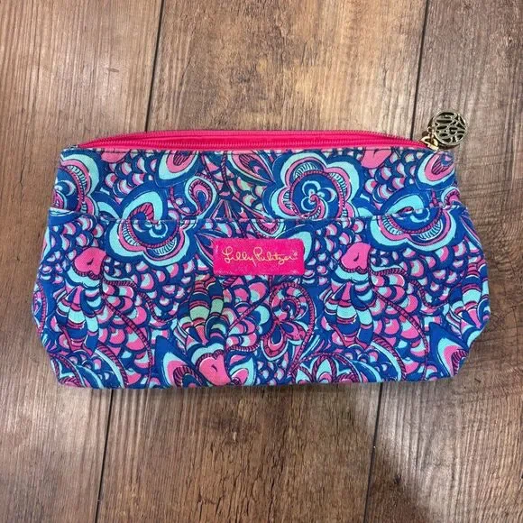 Lilly Pulitzer Up Your Sleeve Makeup Case Brewster Blue Reel Me In 6