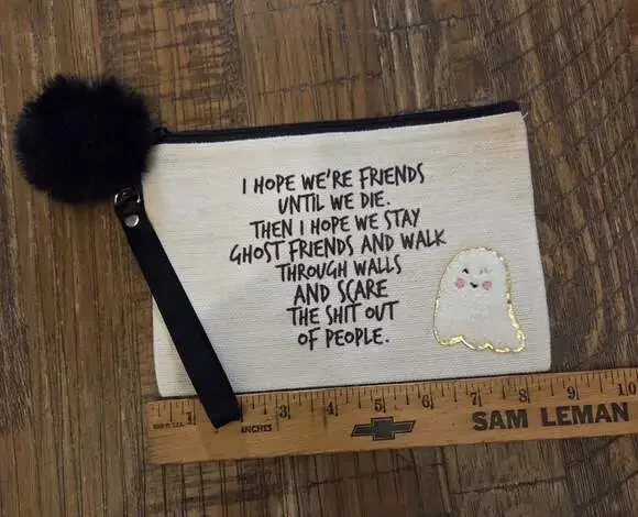 Funny Friends Bag, Makeup/Cosmetic Bag, Best Friends/Ghosts/Cute