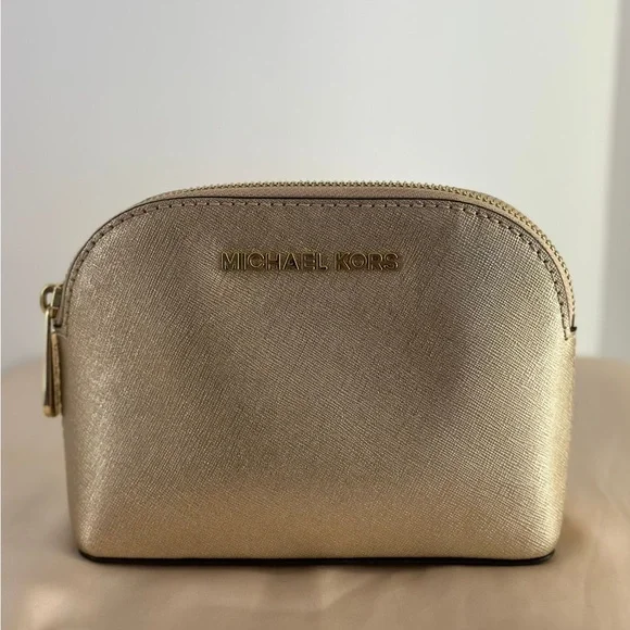 Michael Kors Gold Cosmetic Bag