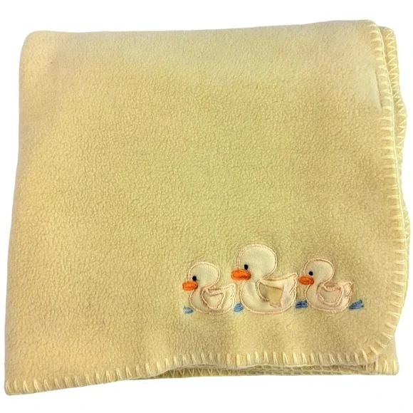Baby Tales Yellow Fleece Duck Blanket 3D Wings‎ Unisex Htf Security Lovey EUC