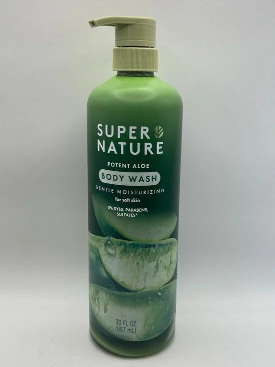 Super Nature Potent Aloe Gentle Moisturizing Body Wash (30 fl oz / 887 ml) - New