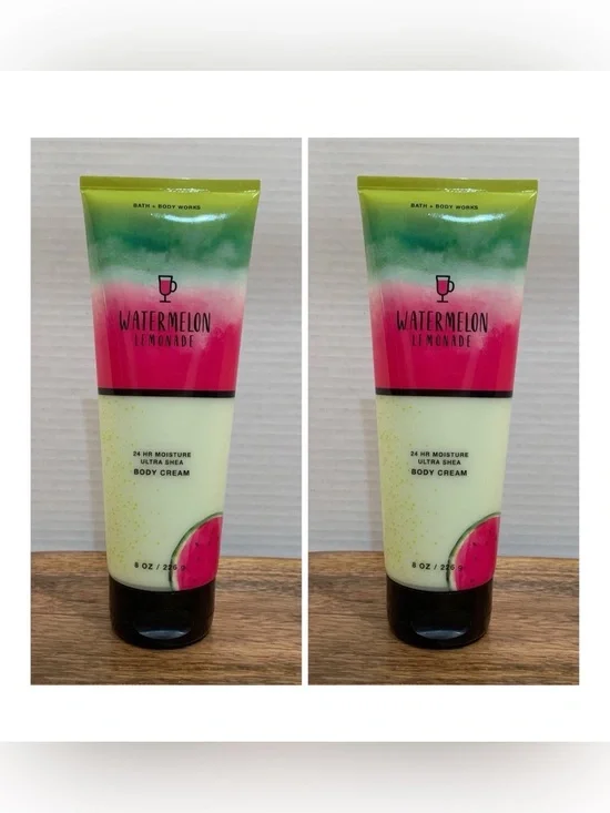 2~Bath and Body Works WATERMELON LEMONADE Ultra Shea Body Cream ~ 8 fl.oz.
