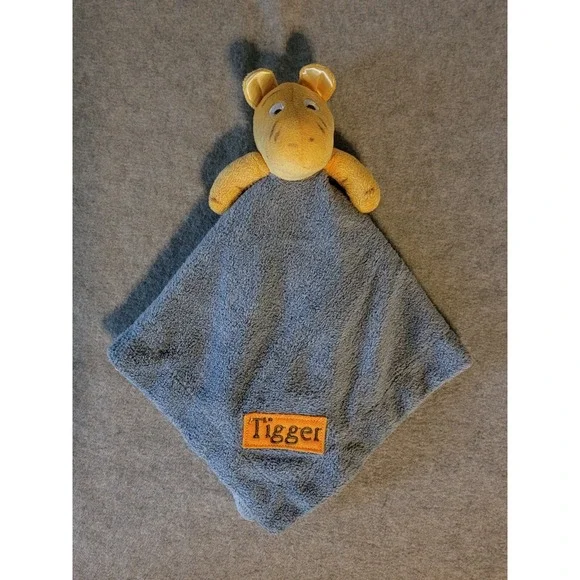 Disney Baby Classic winnie the pooh Tigger Lovey Blue Security Blanket