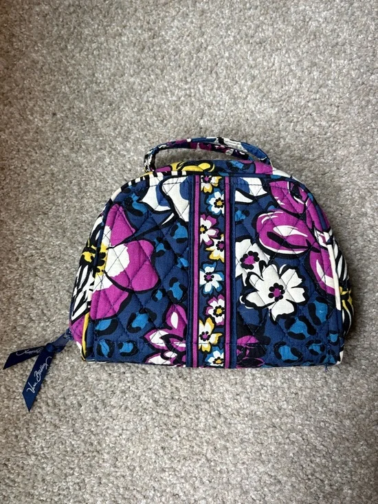 Vera Bradley African Violet Floral Quilted Jewelry Bag
