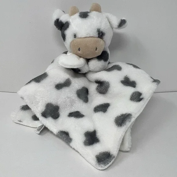 Carters White Gray Cow Baby Security Blanket Farm‎ Barn Lovey