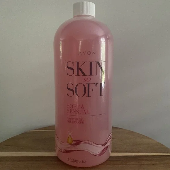 AVON Skin So Soft Soft & Sensual Shower Gel Liter 33.8oz New Sealed