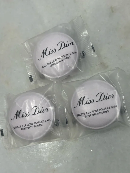 3 Miss Dior Rose Bath Bombs 0.52oz Each