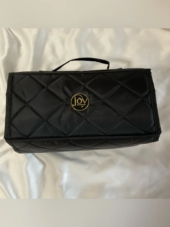 NWOT Joy Mangano Better Beauty Case w/ clear detachable compartments, black