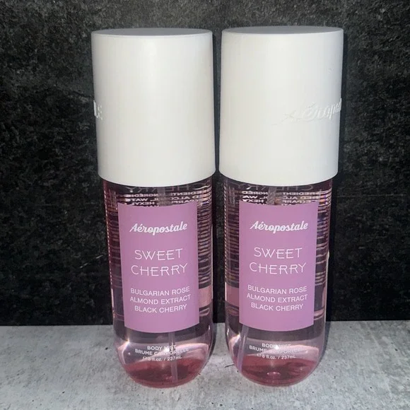 2 Lot Aeropostale Sweet Cherry Body Mist 8 oz