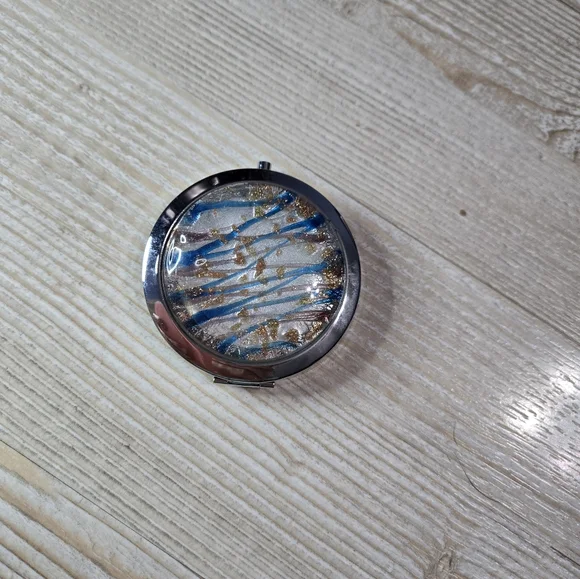 Glitter Compact Mirror Purse Size