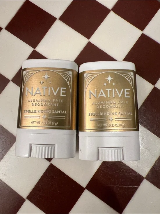 2 New Native Spellbinding Santal mini travel size deodorant