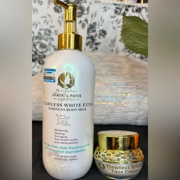 Flawless White Extra Fairness Body Milk - Gold and White