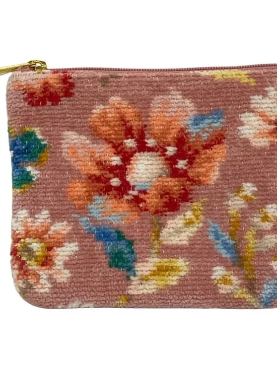 FEILER Pink Orange Multi Pile Pouch