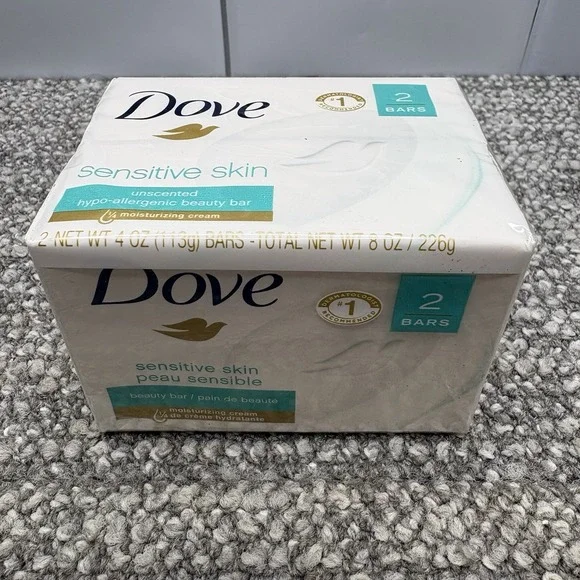 Dove Beauty Soap Bar Sensitive Skin Frag Free 3.75 Oz New Sealed DISC