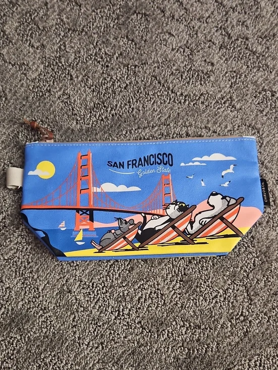 Chalo & Co San Francisco Zipper Pouch Travel Cosmetic Bag