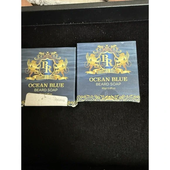 Baroque‎ Royal Ocean Blue Beard Soap 2.8 fl oz Bar NEW Lot 2.  4205