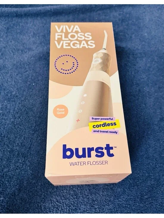 Burst Water Flosser - Endless Floss-ibilities-Rose Gold-Cordless - NEW in Box