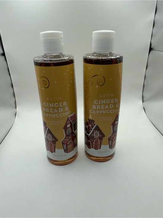 Set of 2 2018 Avon Gingerbread & Cappuccino Shower Gels NEW‎