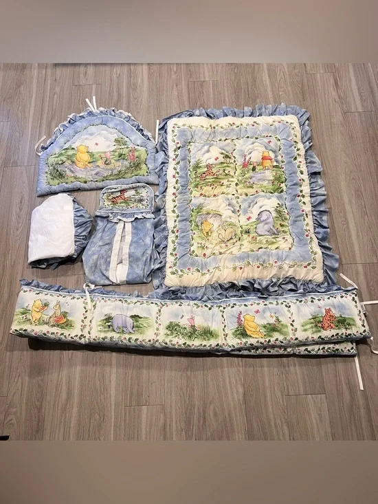 Vintage Disney Winnie the Pooh Nursery Bedding Set