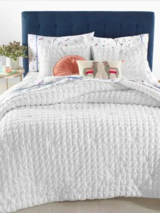 Whim by Martha Stewart Collection Seersucker 3-Pc. King Comforter Set,