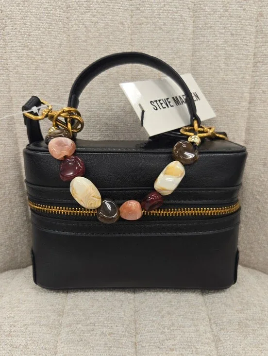 Steve Madden Vanity Handbag with Multicolor Bead Strap