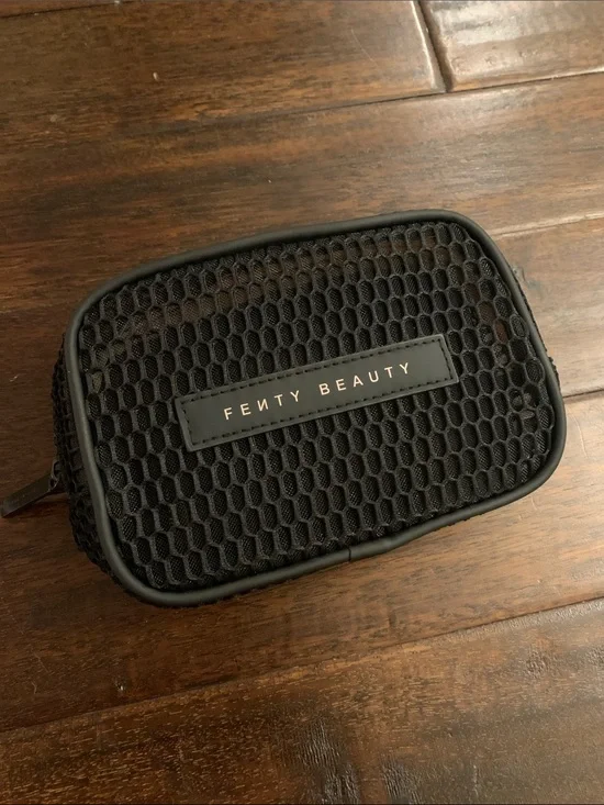 Fenty Beauty Black Mesh Cosmetic Pouch NEW NEVER USED