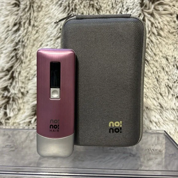 no! no! HAIR  Professional Hair Removal Device Kit Accessories Charger Case Pink