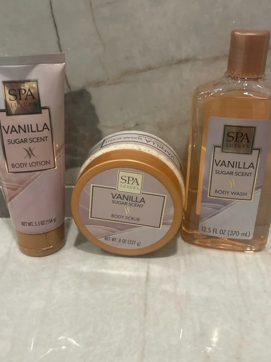 Vanilla Sugar Scent Body Scrub - Pink & Gold