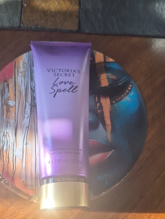 Victoria's Secret Love Spell Fragrance Lotion - Purple with Gold Cap